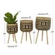 preview thumbnail 28 of 27, Bamboo Bohemian Planter ( Set of 3) - S/3 26", 23", 20"H