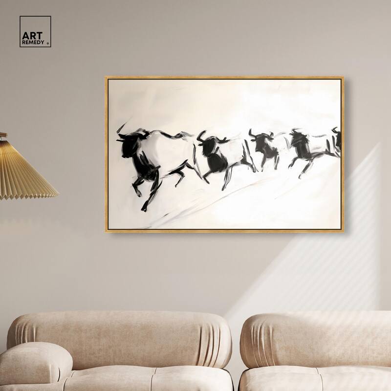 Bovine II Canvas by Art Remedy