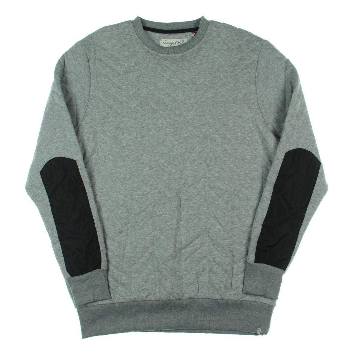 Shop Sovereign Code Mens Crew Sweatshirt Quilted Elbow Patches M