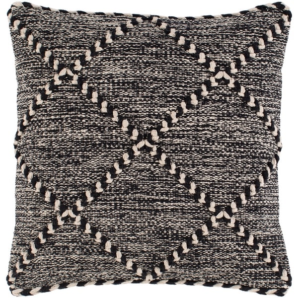 Black and top white boho pillow