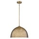 preview thumbnail 4 of 4, Golden Lighting Shepard 1-light Pendant in Modern Brass and Modern Brass shade - Modern Brass