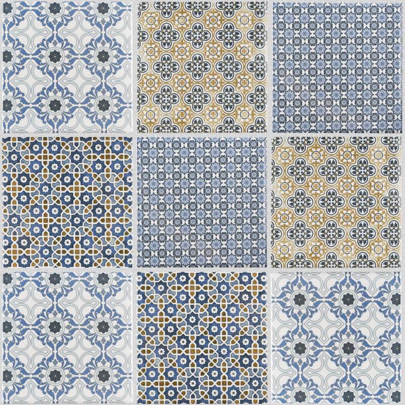 Merola Tile Classico 4" Square Mix 11-5/8" x 11-5/8" Porcelain Mosaic Floor and Wall Tile