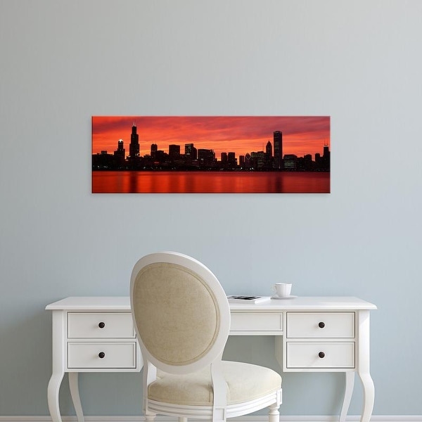 Easy Art Prints Panoramic Images's 'Skyscrapers at the waterfront, Chicago, Illinois, USA' Premium Canvas Art