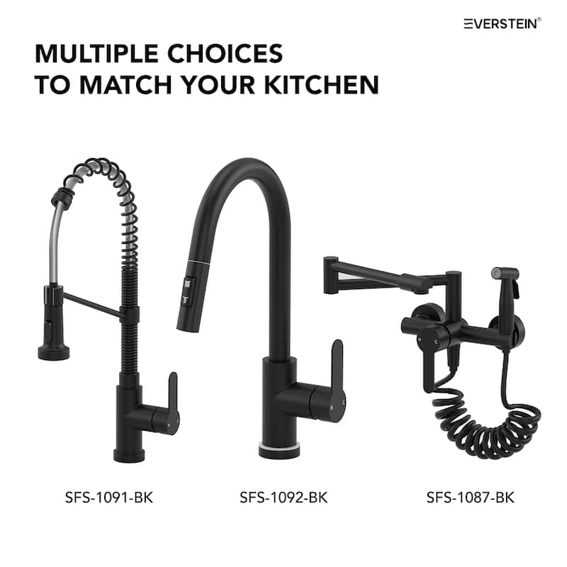 Kitchen Sink Faucet with Pulldown Sprayer Single Handle Spring Pulldown Kitchen Faucet