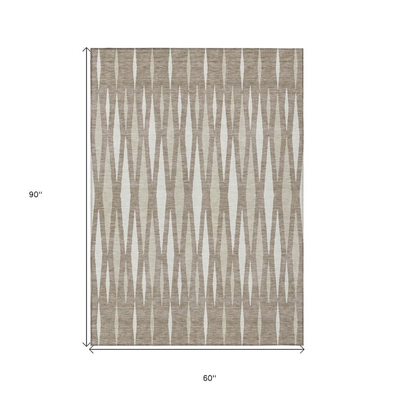 HomeRoots Geometric Transitional Rectangle Outdoor Rug