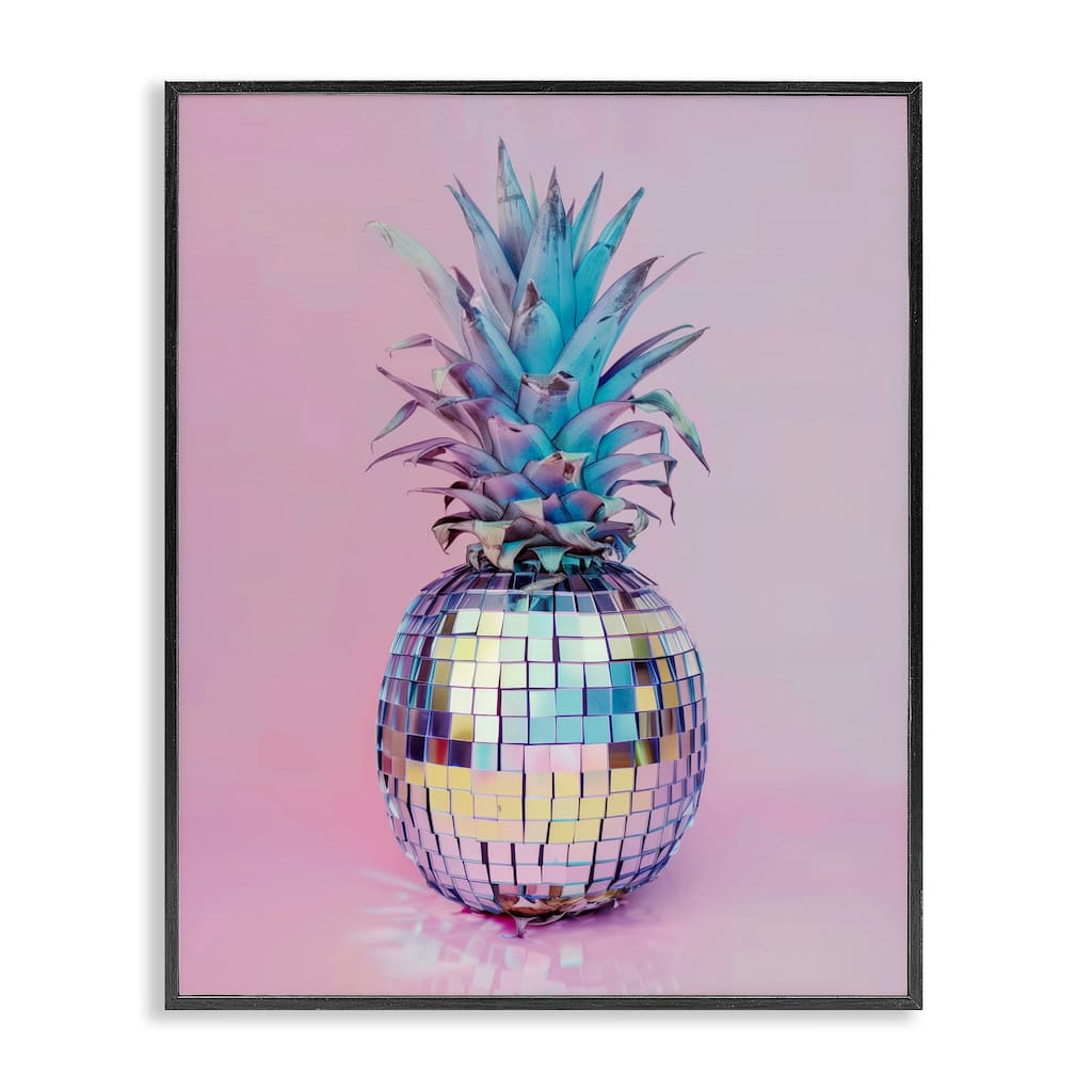 Stupell Dazzling Disco Ball Pineapple Framed Giclee Art Design By Arlington Prints