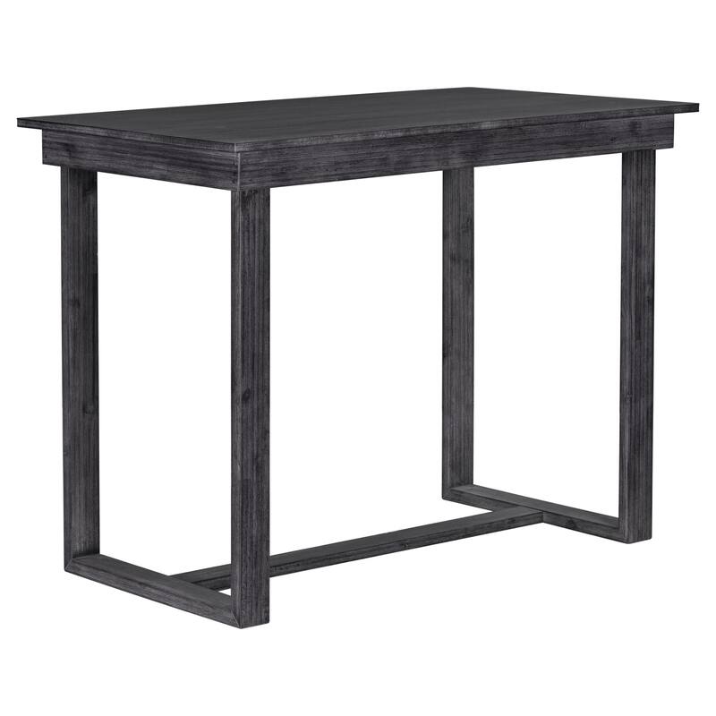 Counter Height 5-Piece Dining Table Set, Kitchen Table Set with Wood Texture Table and Cushioned Chairs