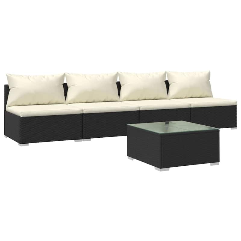 vidaXL Patio Sofa Sectional Sofa Couch Loveseat Outdoor Armchair Poly Rattan