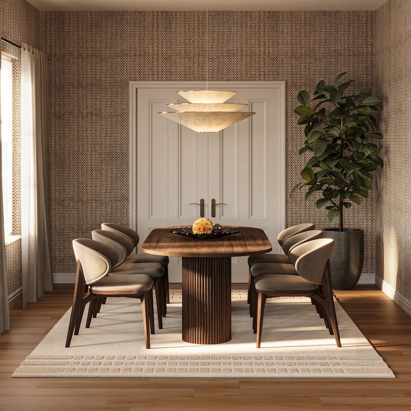 Carmeon Hamilton Barron Solid Bohemian Wool Rug