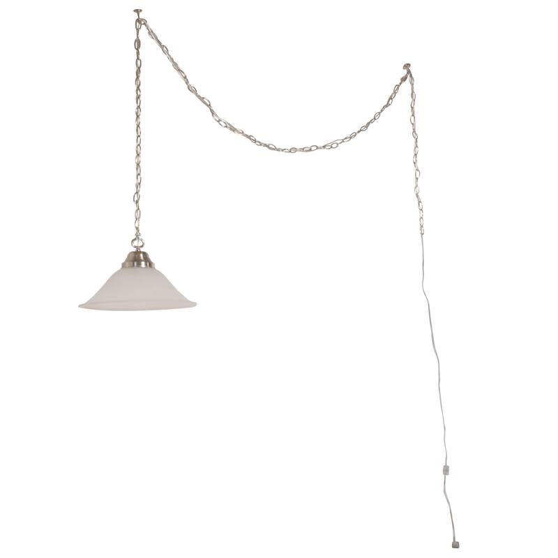 Millbridge Satin Nickel Dimmable 1-Light Pendant Light