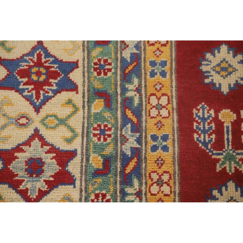 Light Blue Kazak Oriental Rug Hand-Knotted Living Room Wool Carpet - 9'9"x 12'8"