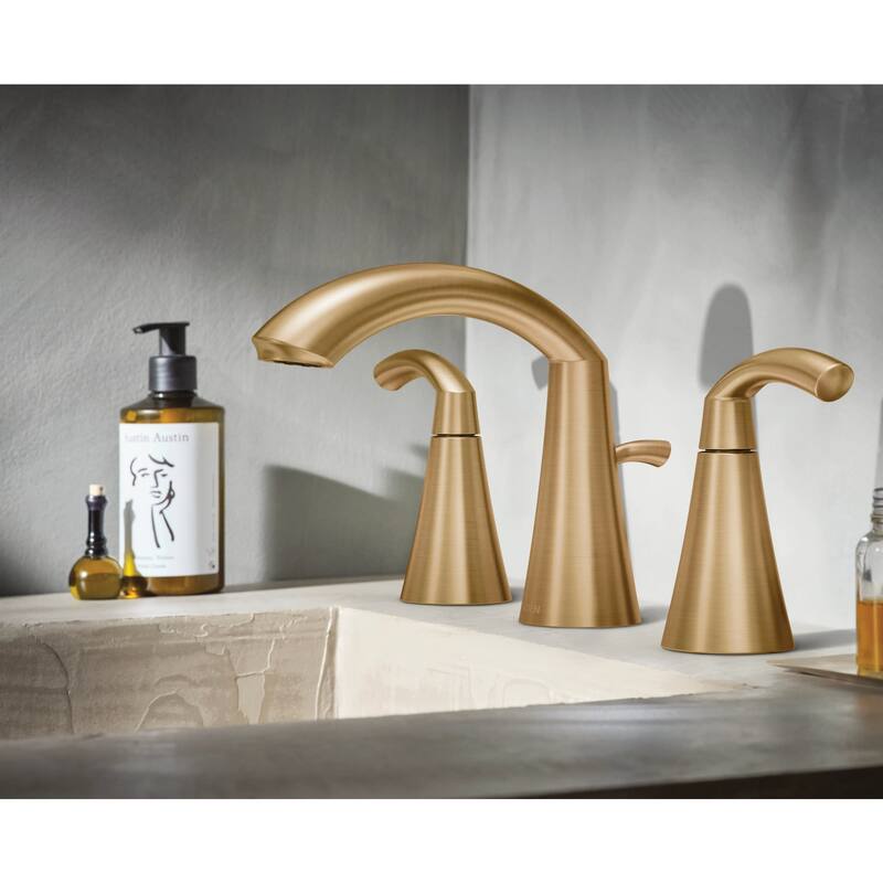 Moen TV6173 Glyde 1.2 GPM Widespread Bathroom Faucet with Pop-Up Drain