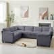 Option Dark Grey/U-Shaped Sofa