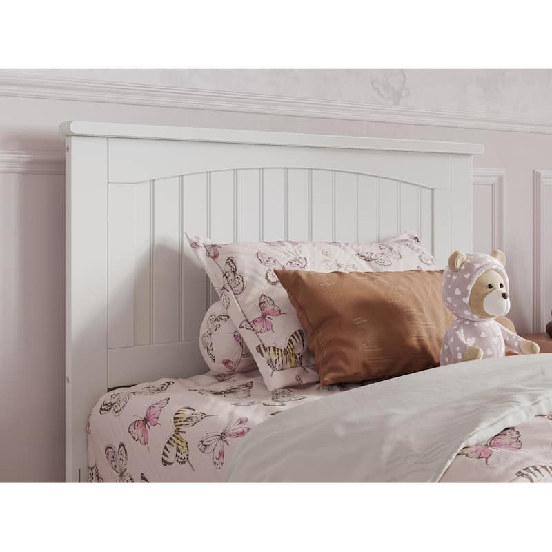 Malta Platform Bed with Panel Footboard and Twin Trundle