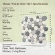 preview thumbnail 5 of 7, Bali Mix Round Mosaic, Backsplash Kitchen Walls, Shower and Bathroom Floors 12" X 12" (5 Sqft per case) - Case (5 Tiles)