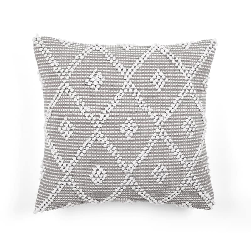 Lush Decor Adelyn Decorative Square Pillow Cover - Light Gray