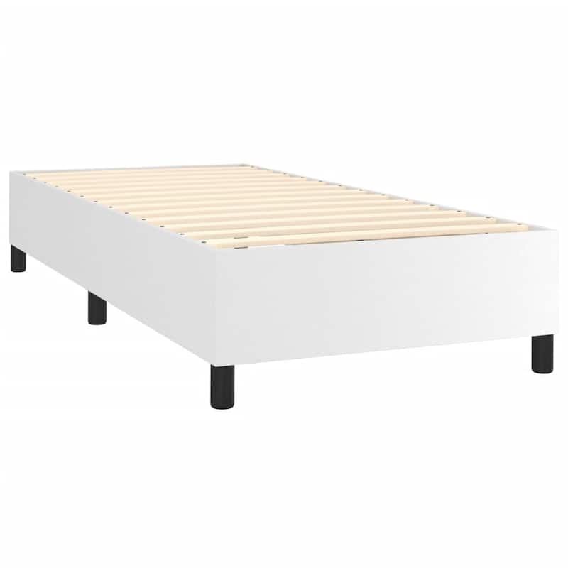 vidaXL Bed Frame Box Spring Bed Base with Mattress for Bedroom Faux Leather