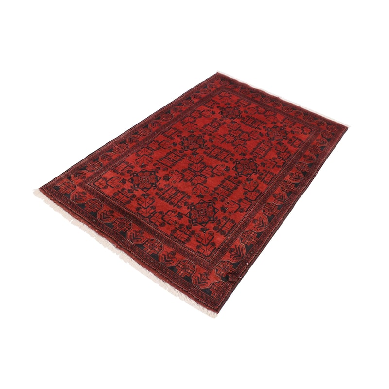 Southwestern Biljik Khal Mohammadi Bristol Red/Black Rug - 4'2'' x 6'4''