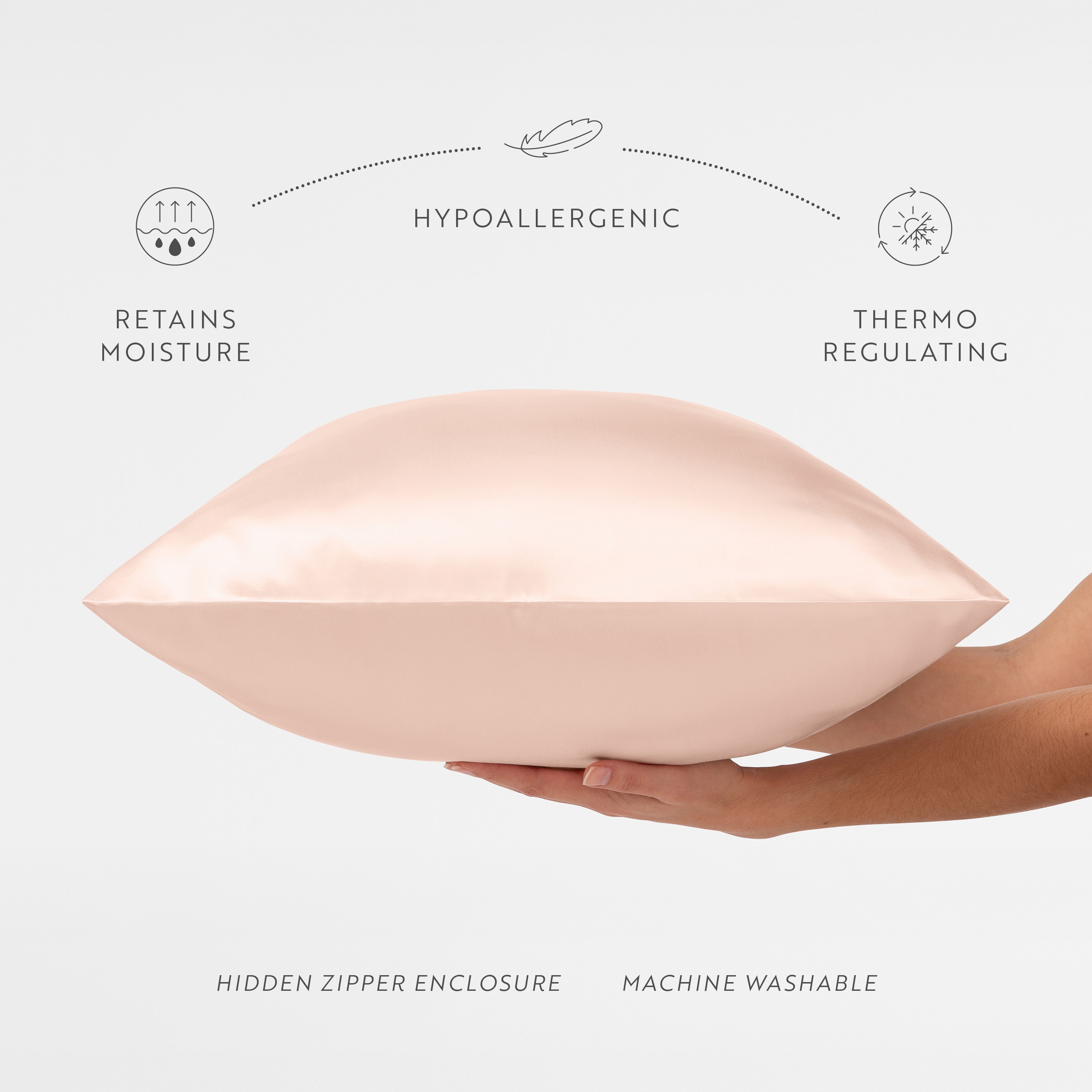 Becky Cameron 100% Mulberry Silk Zippered Pillowcase 2 Piece Set