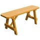 preview thumbnail 8 of 7, Pressure Treated Pine 4' Traditional Bench Natural Stain
