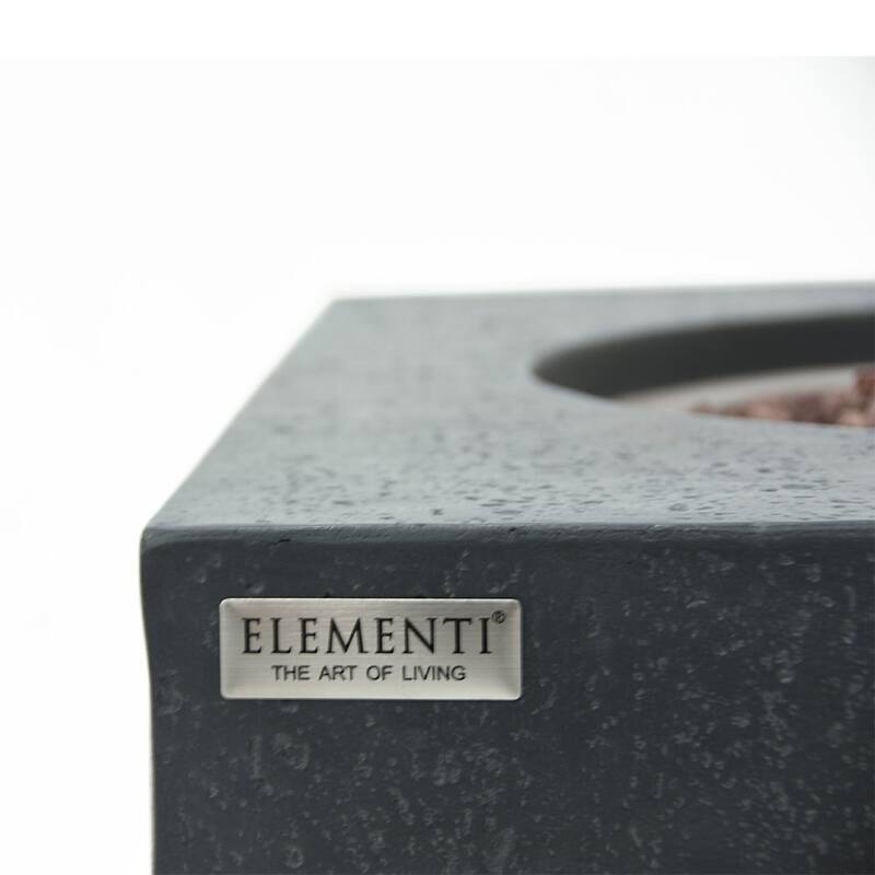 Elementi Metropolis Dark Grey Outdoor Fire Pit Table - 56 Inches