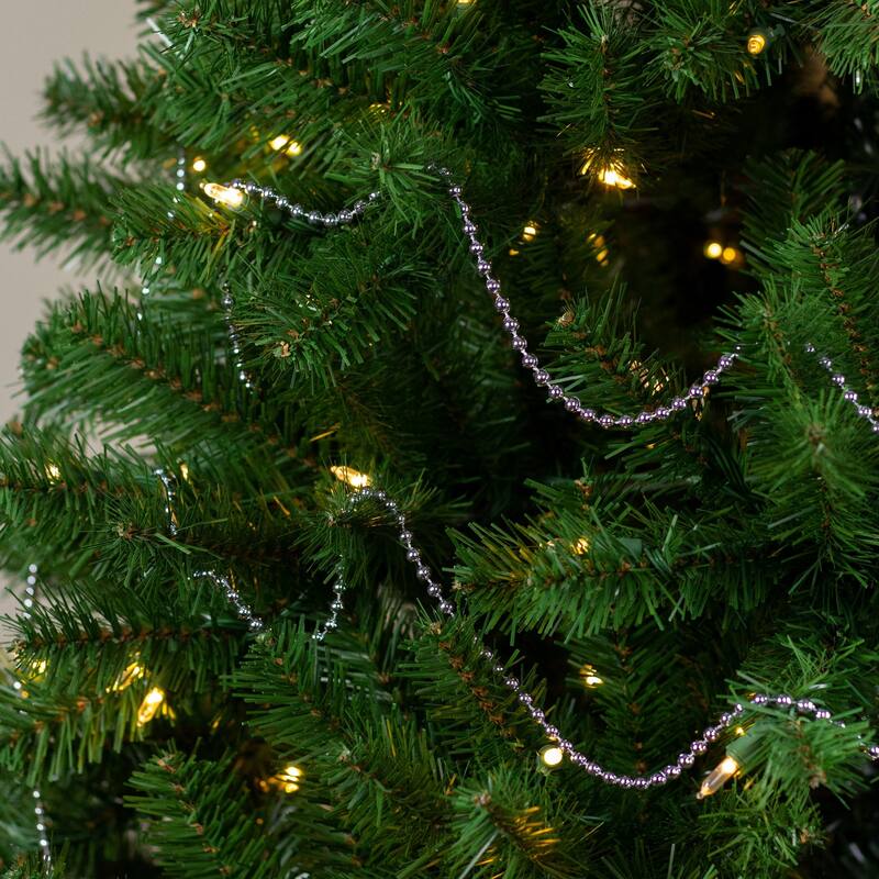 Shiny Beaded Christmas Garland -15' x .25" - Sky Blue - Unlit