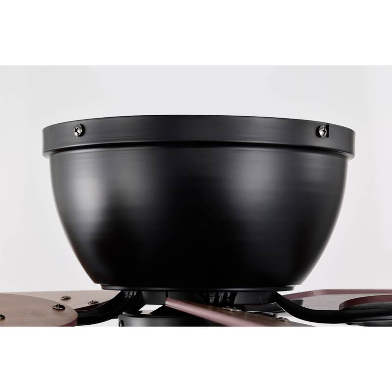 Pluvey 52-Inch Flushmount Lighted Ceiling Fan Blue Red Draginfly Tiffany Glass Lamp Black Finish