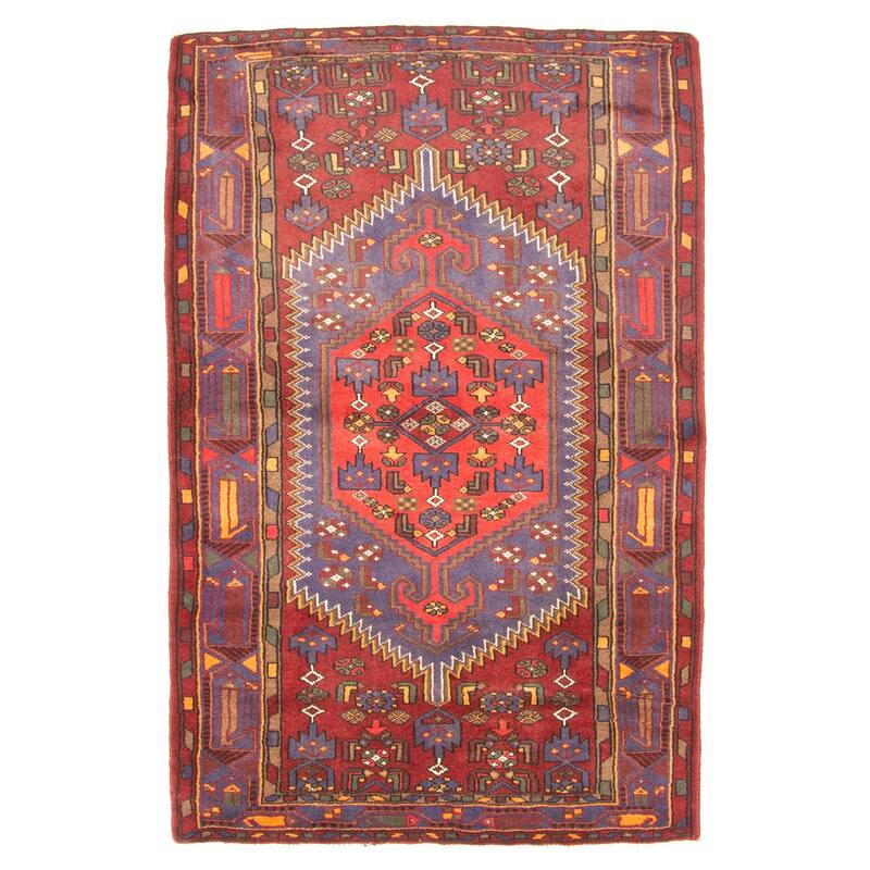 ECARPETGALLERY Hand-knotted Andelz Dark Blue Wool Rug - 4'4 x 6'8