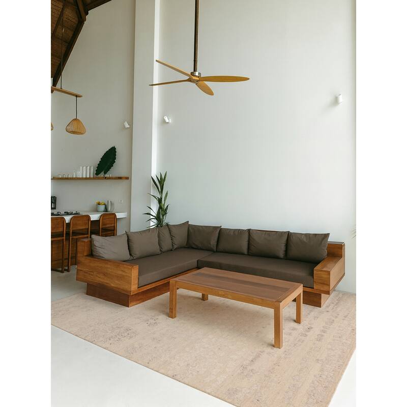 ECARPETGALLERY Hand-knotted Looma Light Grey Wool Rug - 7'6 x 9'10