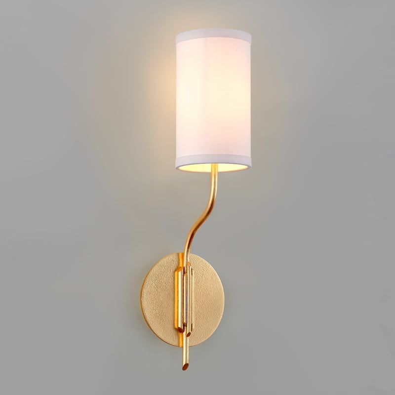 Troy Lighting Juniper 1-light Textured Gold Leaf Wall Sconce