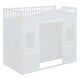 preview thumbnail 64 of 78, Solid Wood Loft Bed w/ Bulit-in Wardrobe, Hanging Rod & Storage Shelves, Twin/Full Size Playhouse Design Loft Bedframe w/ Window