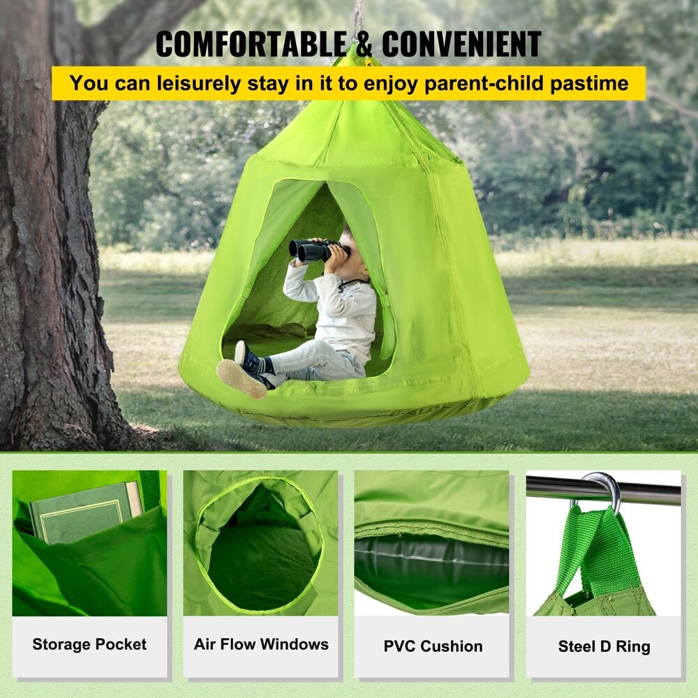 Hanging Tree Tent for Kids 46 H x 43.4 Diam Hanging Tree House