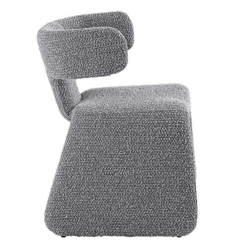 Modrest Bergman Modern Light Grey Fabric Dining Chair
