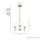 preview thumbnail 4 of 12, Hunter Xidane Metal and Glass Orb Chandelier - Entry, Kitchen or Dining Room Table, Bedroom - Mid-Century Modern, Transitional
