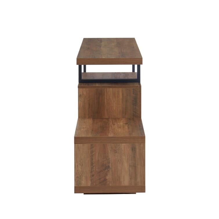 Wood TV Stand Classic Entertainment Center Media Console up to 55" with Electric Fireplace