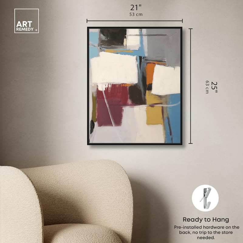 Stacked Forms Canvas by Art Remedy