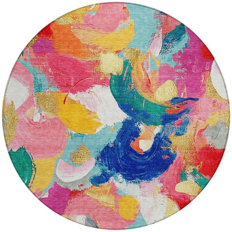 HomeRoots Abstract Transitional Rectangle Outdoor Rug