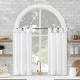 preview thumbnail 10 of 8, Archaeo Washed Cotton Twist Tab Cafe Curtain Pair White - 52" x 36"