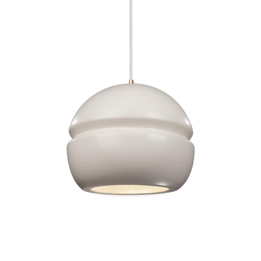 Carson Carrington Sallebacka 1-light Antique Brass Small Pendant - Antique Brass, Matte White, White