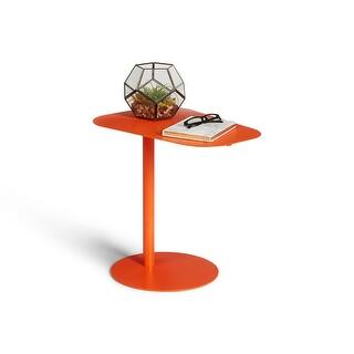 Chroma C-Shaped End Table, Small Steel Accent Table, C Table