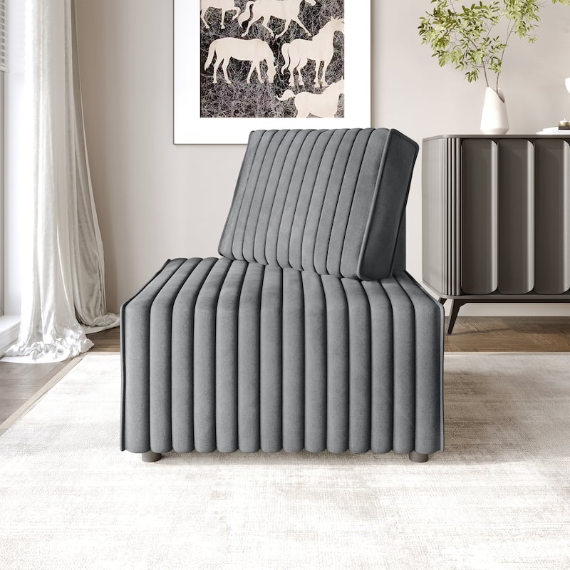 CraftPorch Contemporary Clean-Line Linen Upholstered Corner Seat