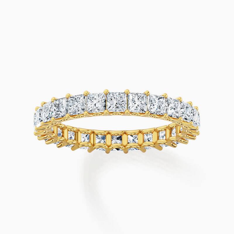 Auriya 14k Gold Princess Lab Grown Diamond Eternity Band 2.60 - 11.25 ct. tw. (F-G, VS)