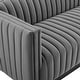 preview thumbnail 6 of 8, Silver Orchid Rosar Channel Tufted Velvet Sofa