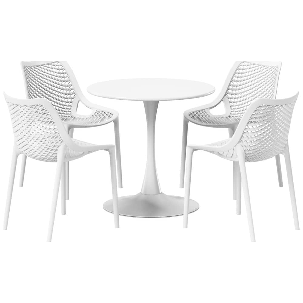 Frond and Form 4-Person Outdoor Round Dining Set