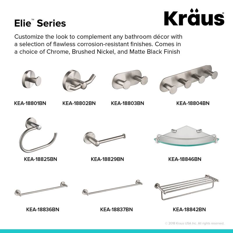 Kraus Elie 25" Brass Towel Rack