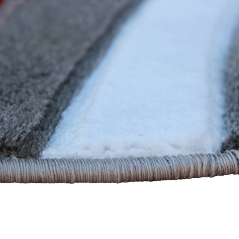 Modern Ribboned Design High-Low Pile Abstract Area Rug