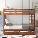 preview thumbnail 21 of 72, Wooden Bunk Bed Frame with Pull Out Storage Drawers, Headboard, Footboard, Ladder, Full-length Guardrail for Kids, Teens
