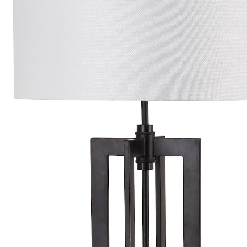 SAFAVIEH Lighting 59-inch Tanya Tower Black Floor Lamp - 17"x17"x59"