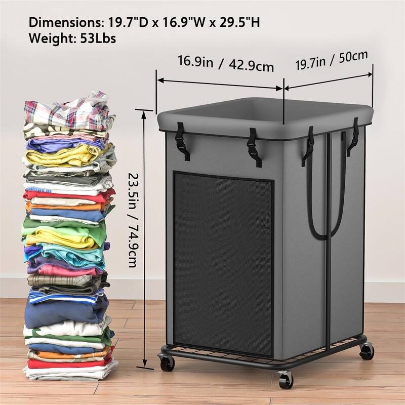 Oxford Fabric Laundry Hampers Clothes Hampers - 29.5"L x 19.7"W x 16.9"H