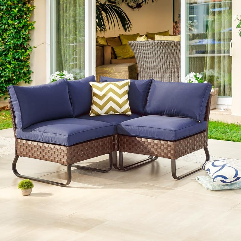 Patio Festival U-Leg 3-Piece Outdoor Sectional Set